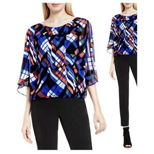 Vince Camuto graphic map print top